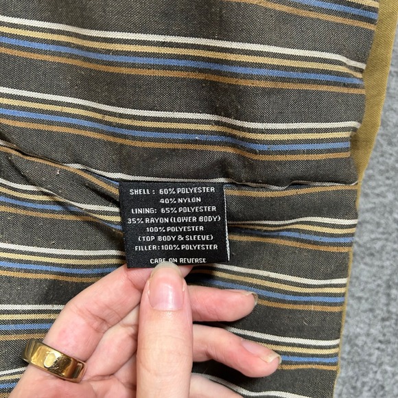 Pierre Cardin Mens Tan Quilted Lined Barn Chore Coat Jacket Size Large - Picture 4 of 10